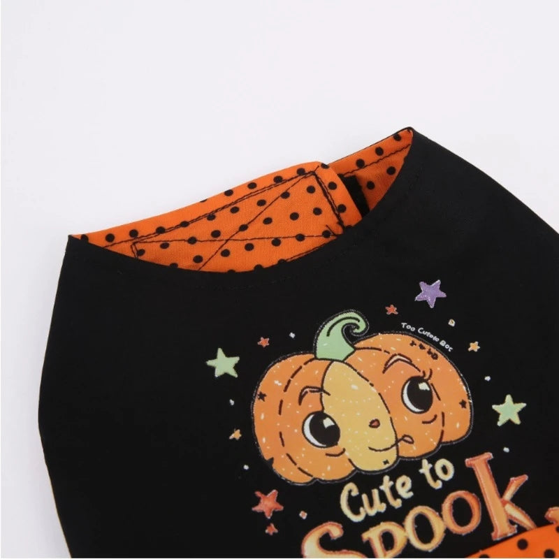 Pumpkin Print Dress Bow Mesh Skirt for your pup.
