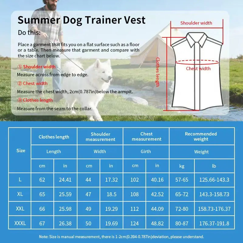 Anti-Scratch & Water Resistant Pet Training Vest