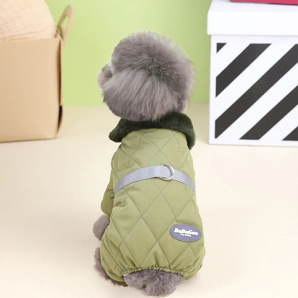 Furry Collared Coat for your pup