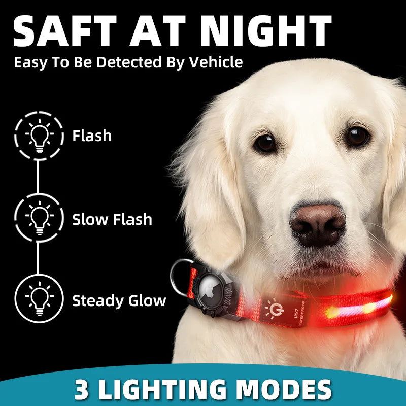 Waterproof, USB Chargeable Collar For Apple Airtag