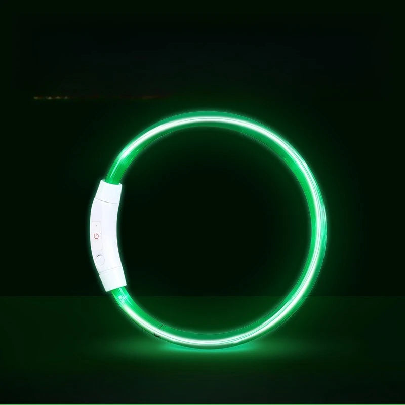Waterproof, Rechargeable LED Collar with Detachable Light