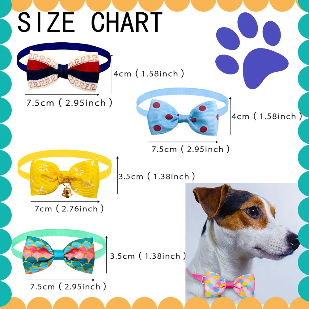 50 Count Adjustable Dog Bow Tie