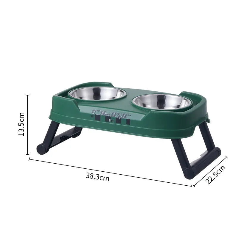 Vintage Adjustable Elevated Double Bowl