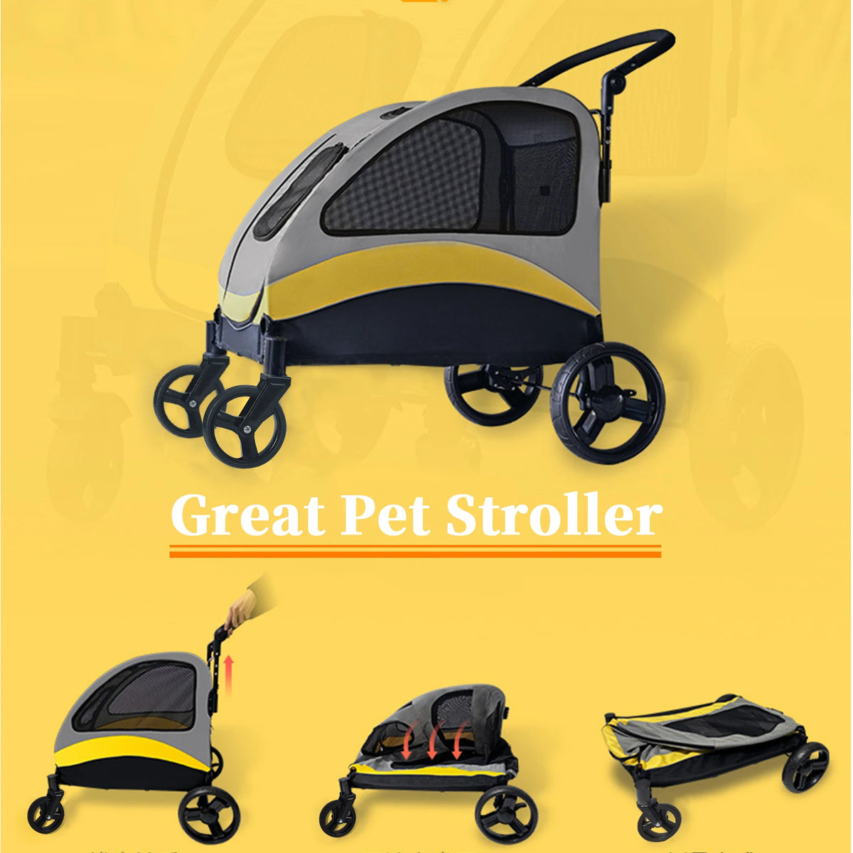 4 Wheeled Dog/Cat Stroller