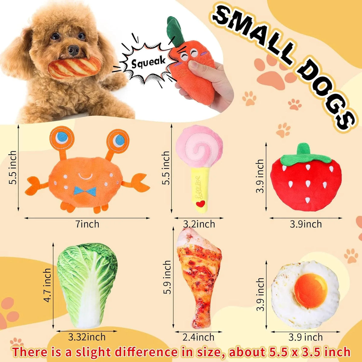 100 Pcs Squeaky Toys Bulk for your pup