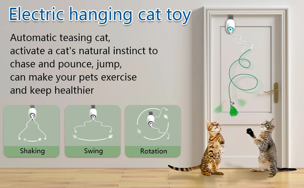 Automatic Electric Cat Toy Rope Teaser