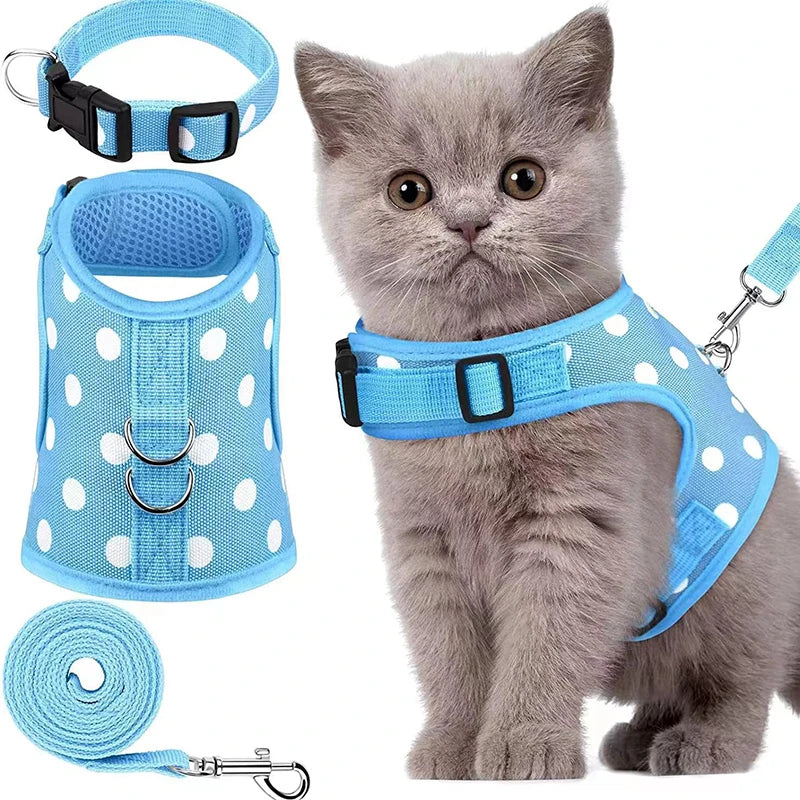 Escape Proof Breathable Cat Harness and Leash Set