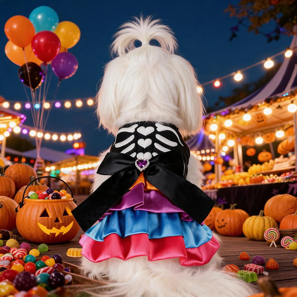 Halloween Skeleton Tutu Dress for your pup.