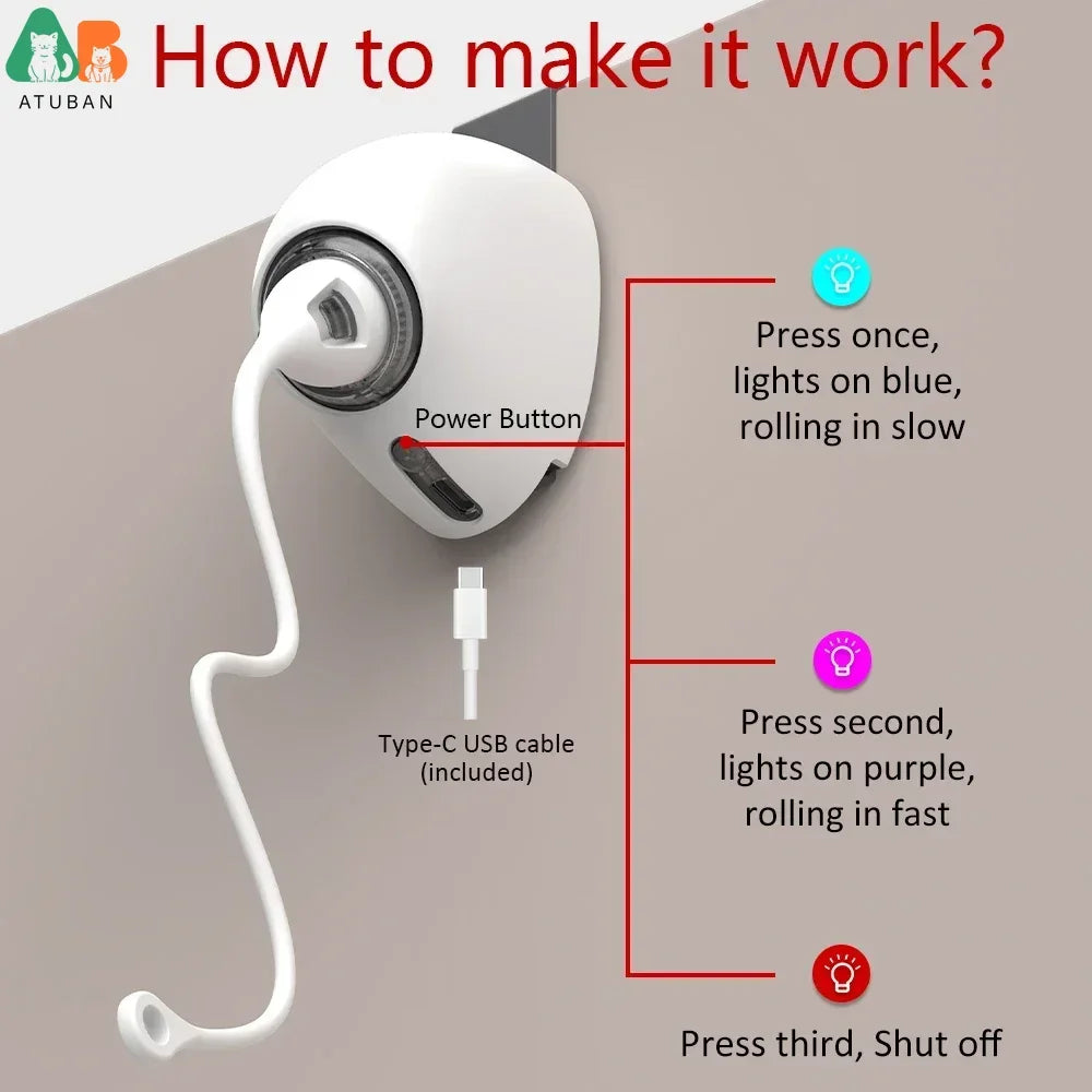 Automatic Electric Cat Toy Rope Teaser