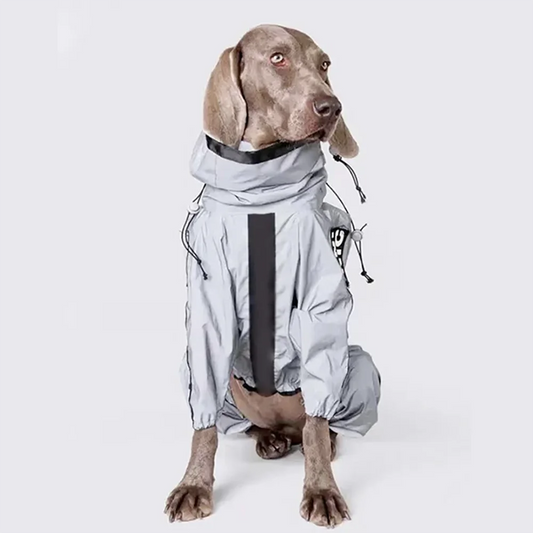 Reflective Waterproof Raincoat with UV protection for your pup.