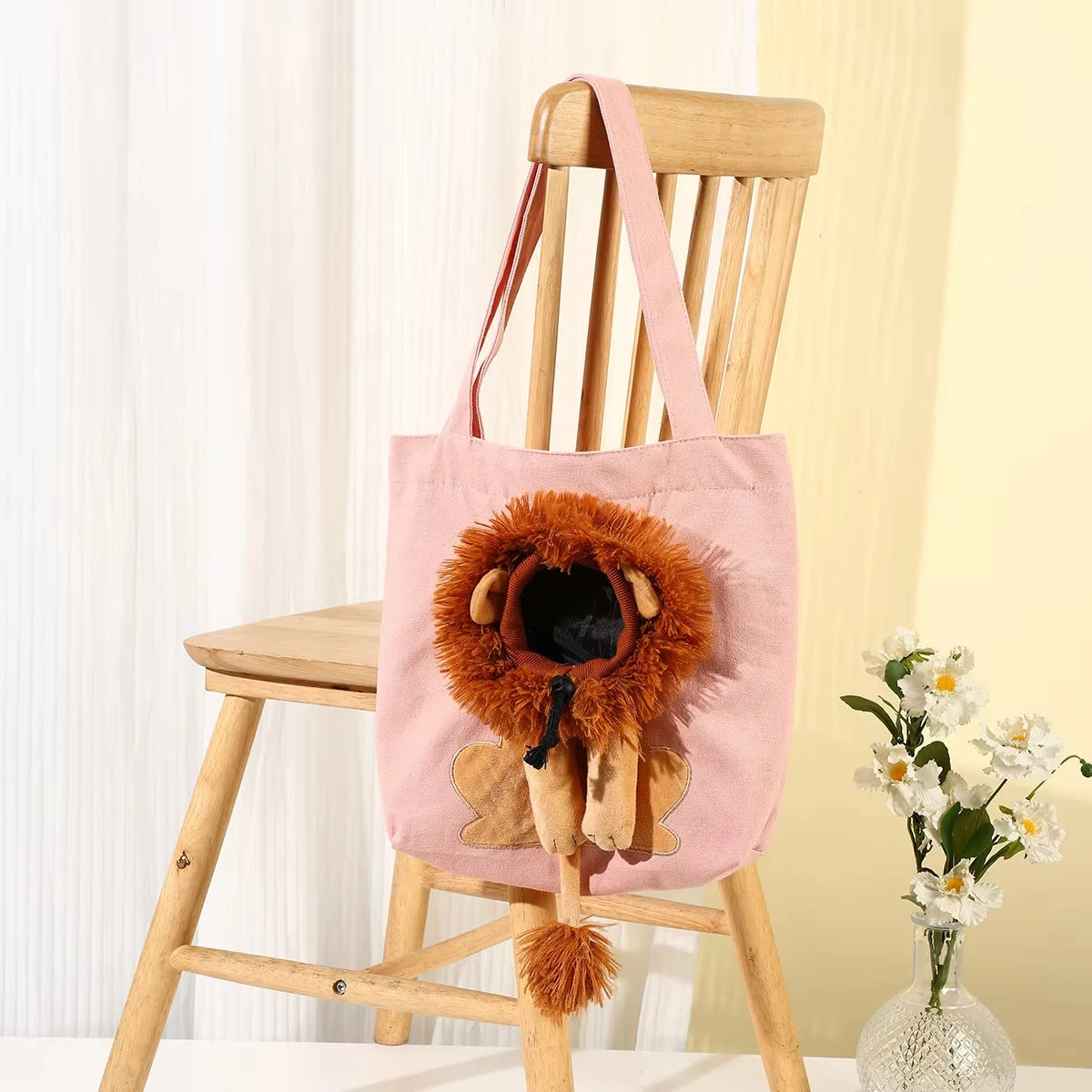 Lion Design Portable Small Pet Carrier