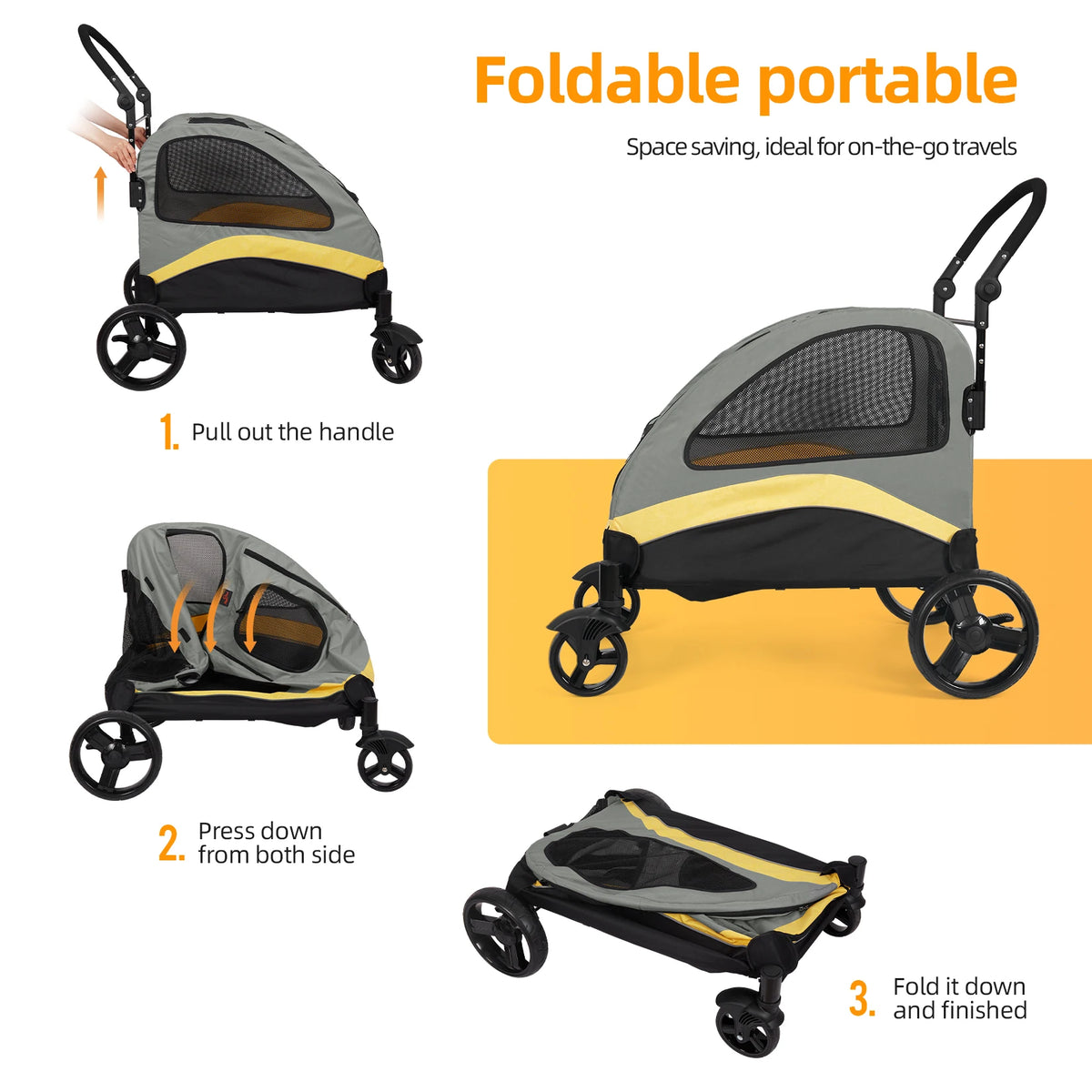 4 Wheeled Dog/Cat Stroller