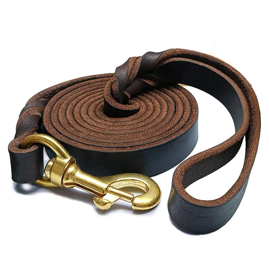 Soft Leather Braided Leash