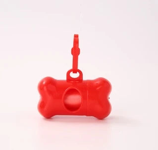 Pet Poop Bags with Leash Clip and Bone Bag Dispenser 5Roll(75Pcs)