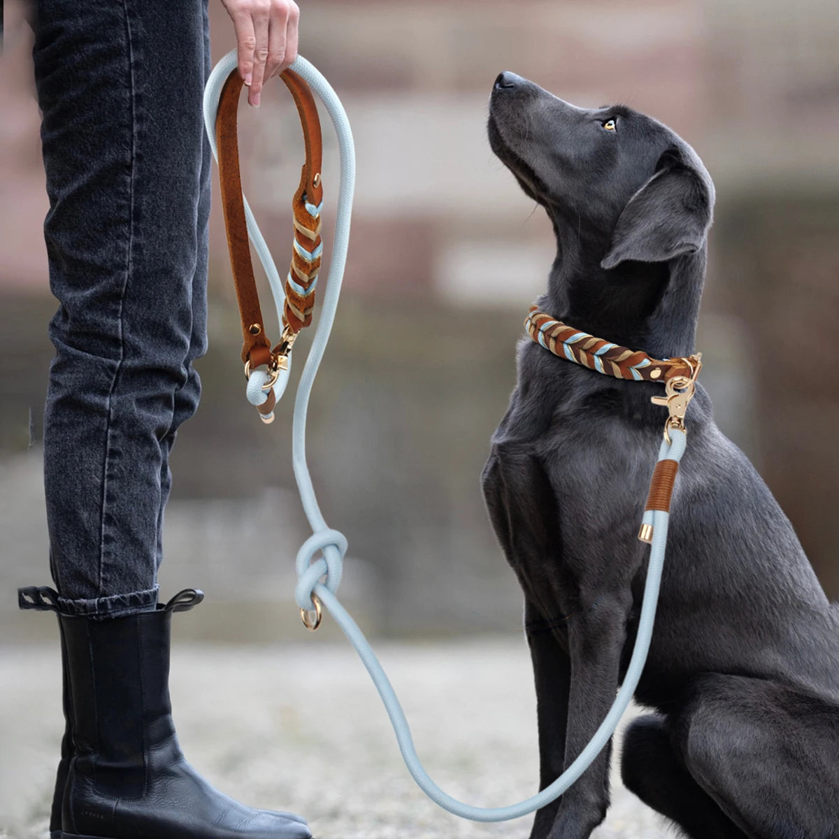 Cross body Leather Leash