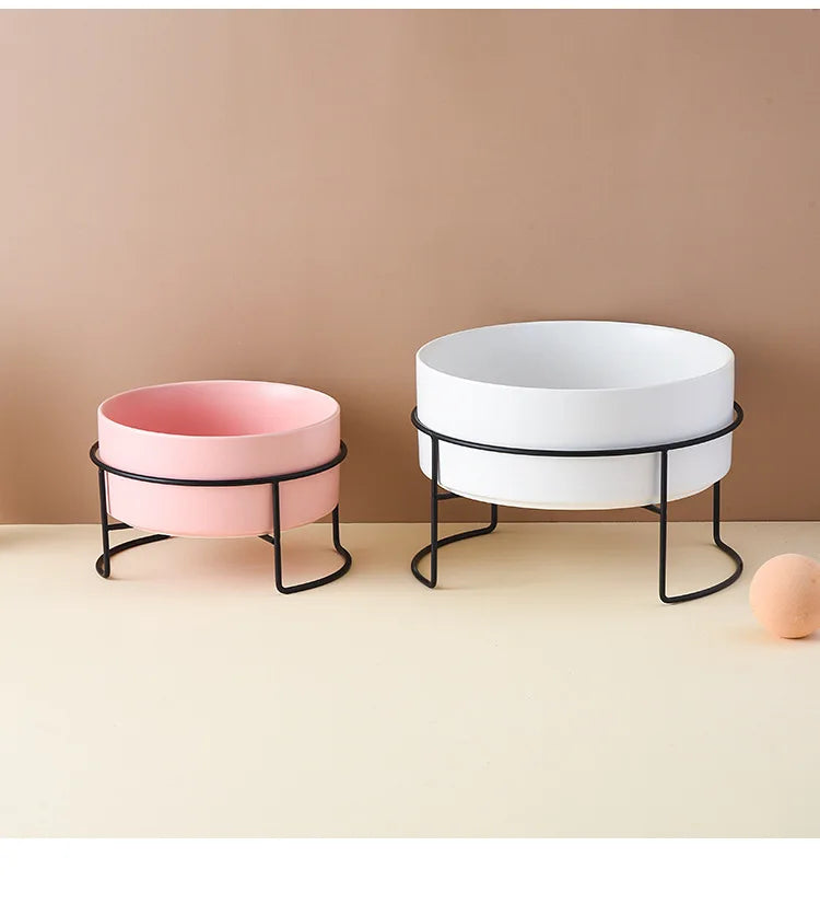 Ceramic Food / Water Bowls with Stand