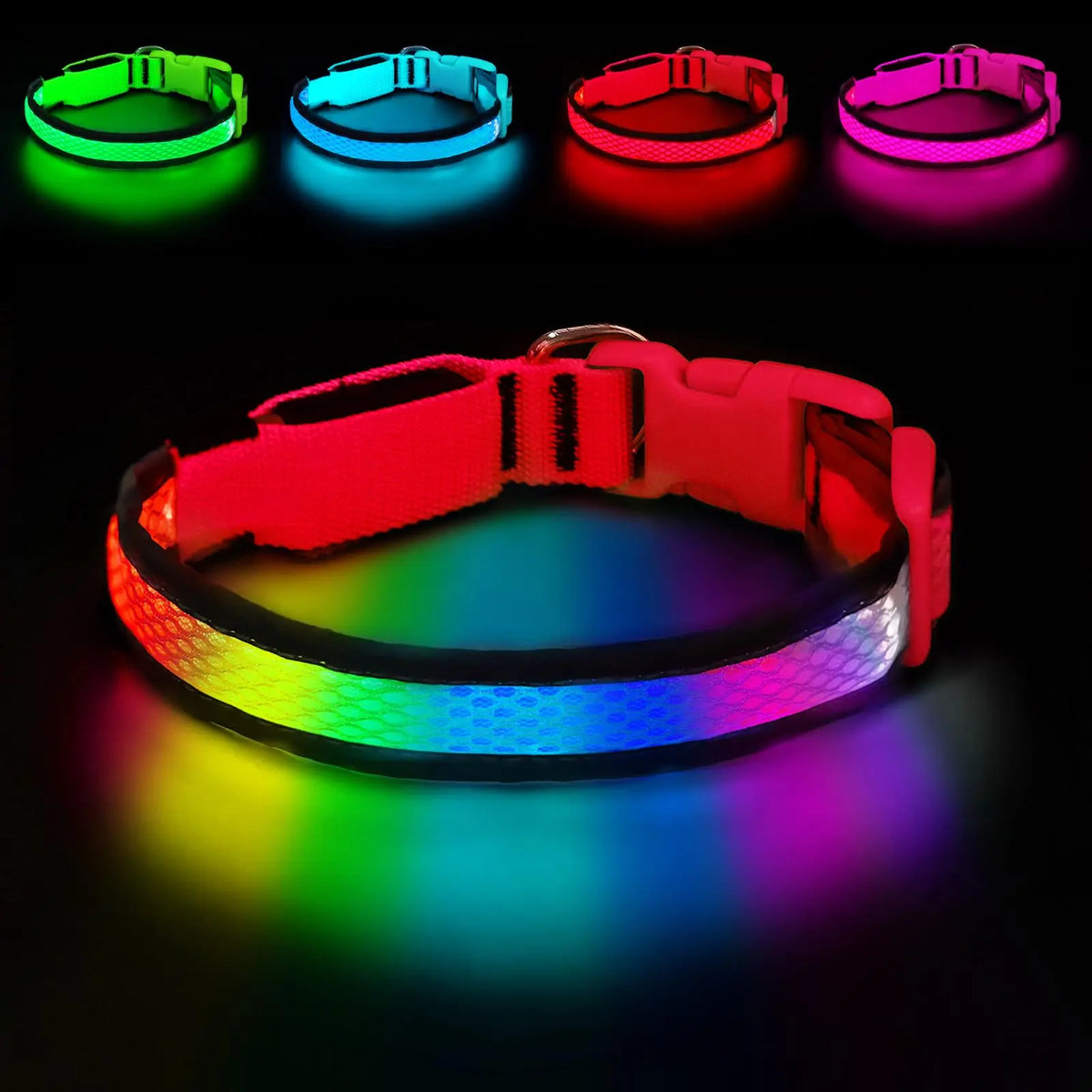 LED USB Rechargeable Light Up Collar for your pup.