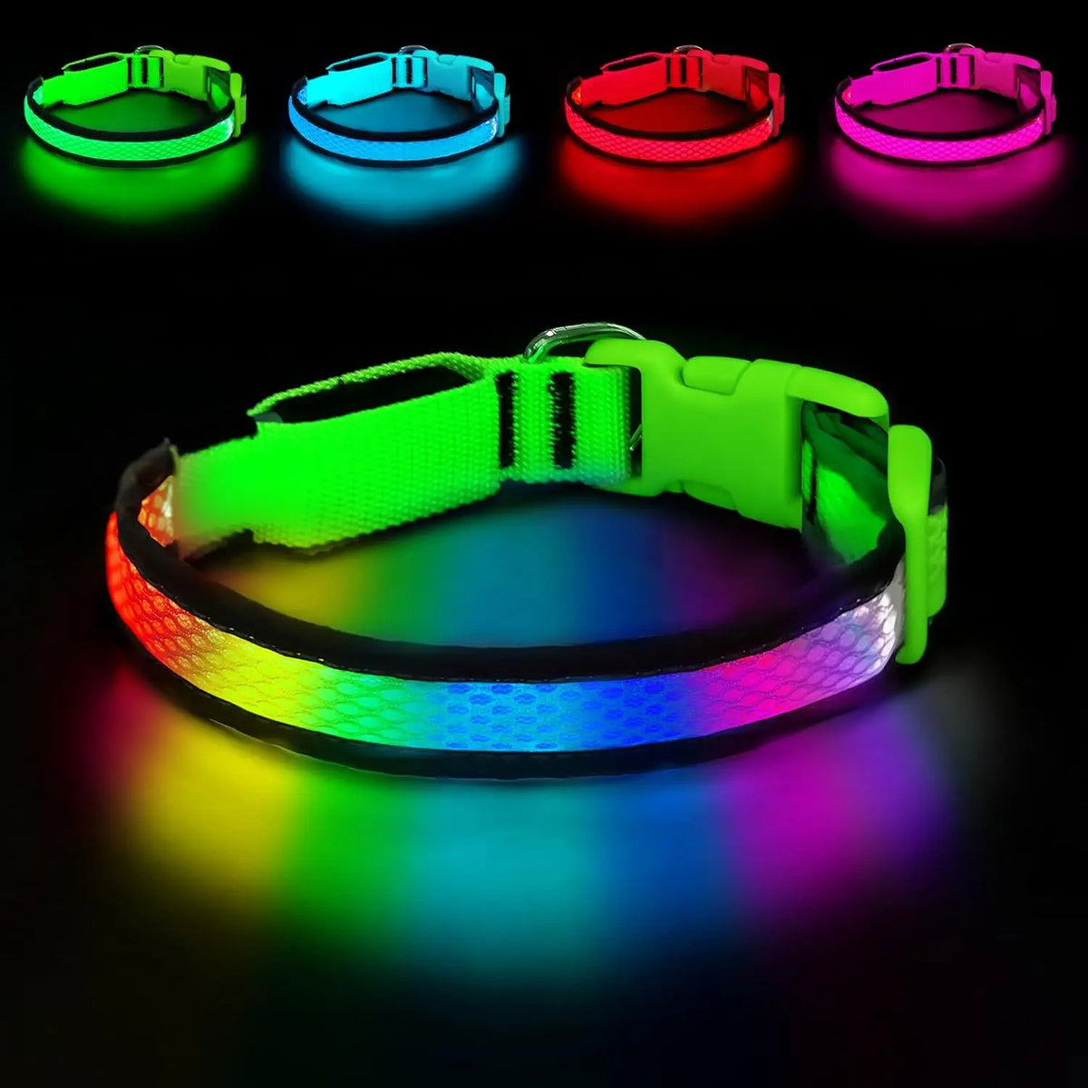 LED USB Rechargeable Light Up Collar for your pup.