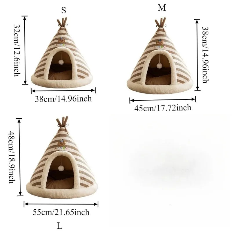 Self Warming Bed/Tent with Removable Washable Cover