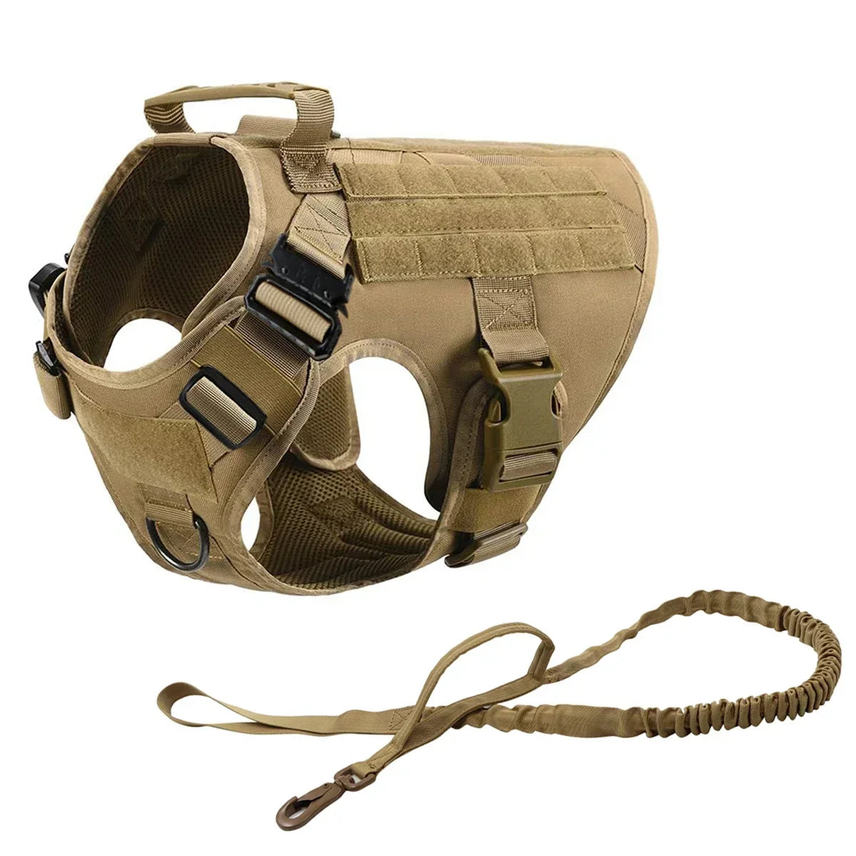 Tactical Dog Harness Collar Leash
