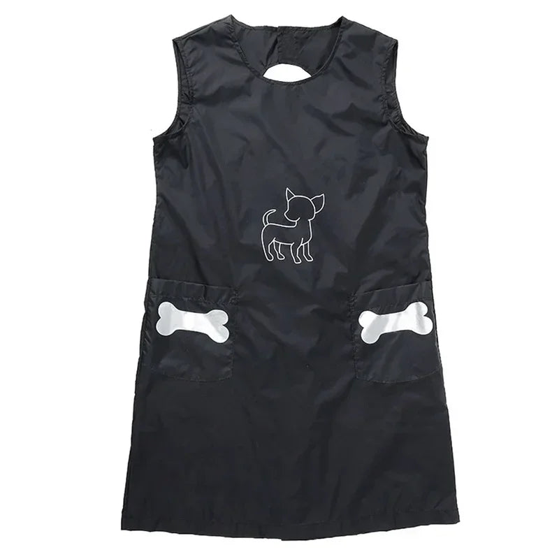 Pet Grooming Overalls Waterproof Nylon with Pockets