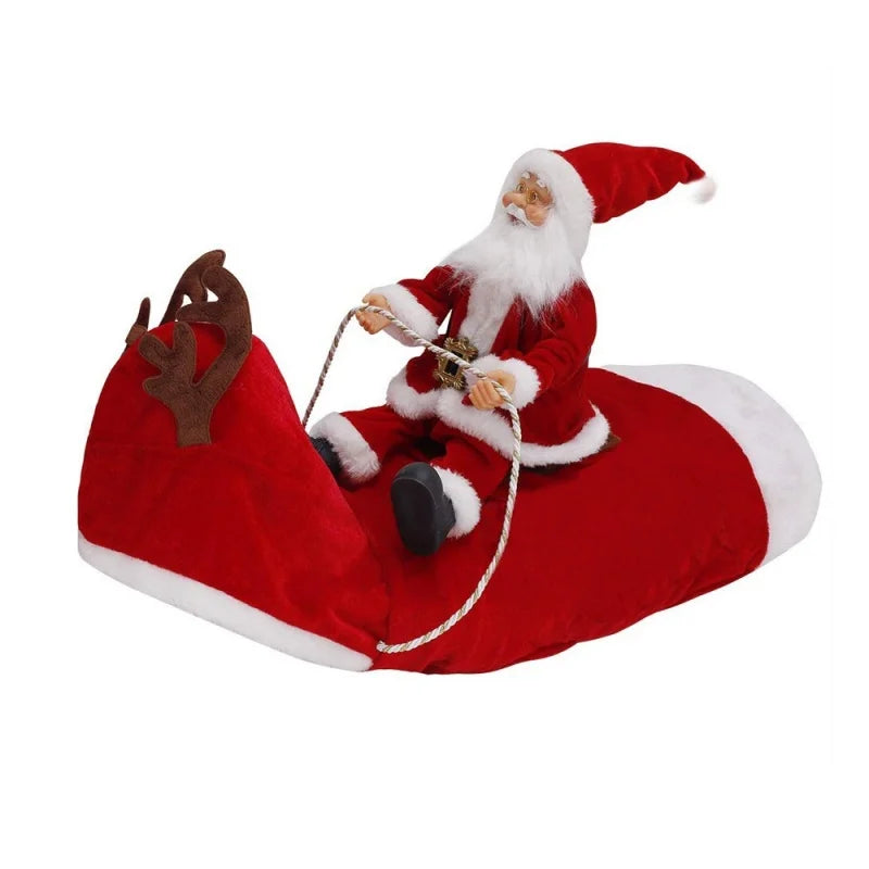 Christmas Santa Claus Riding Costume for your pup or cat.