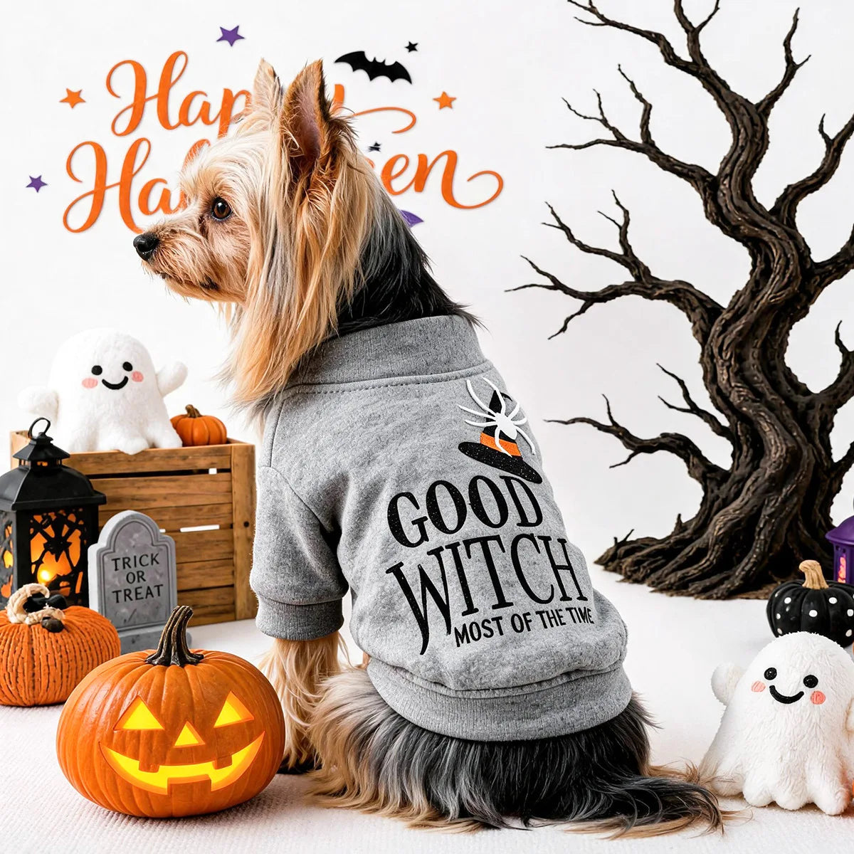 Halloween Good Witch Print Sweatshirt for Small your Dog