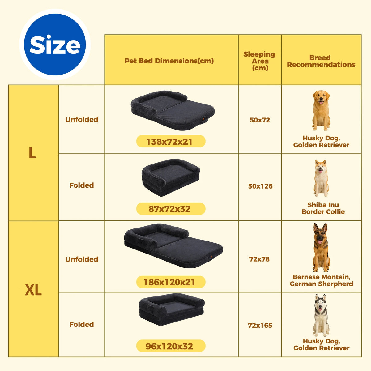Washable & Foldable Bed for pets & kids