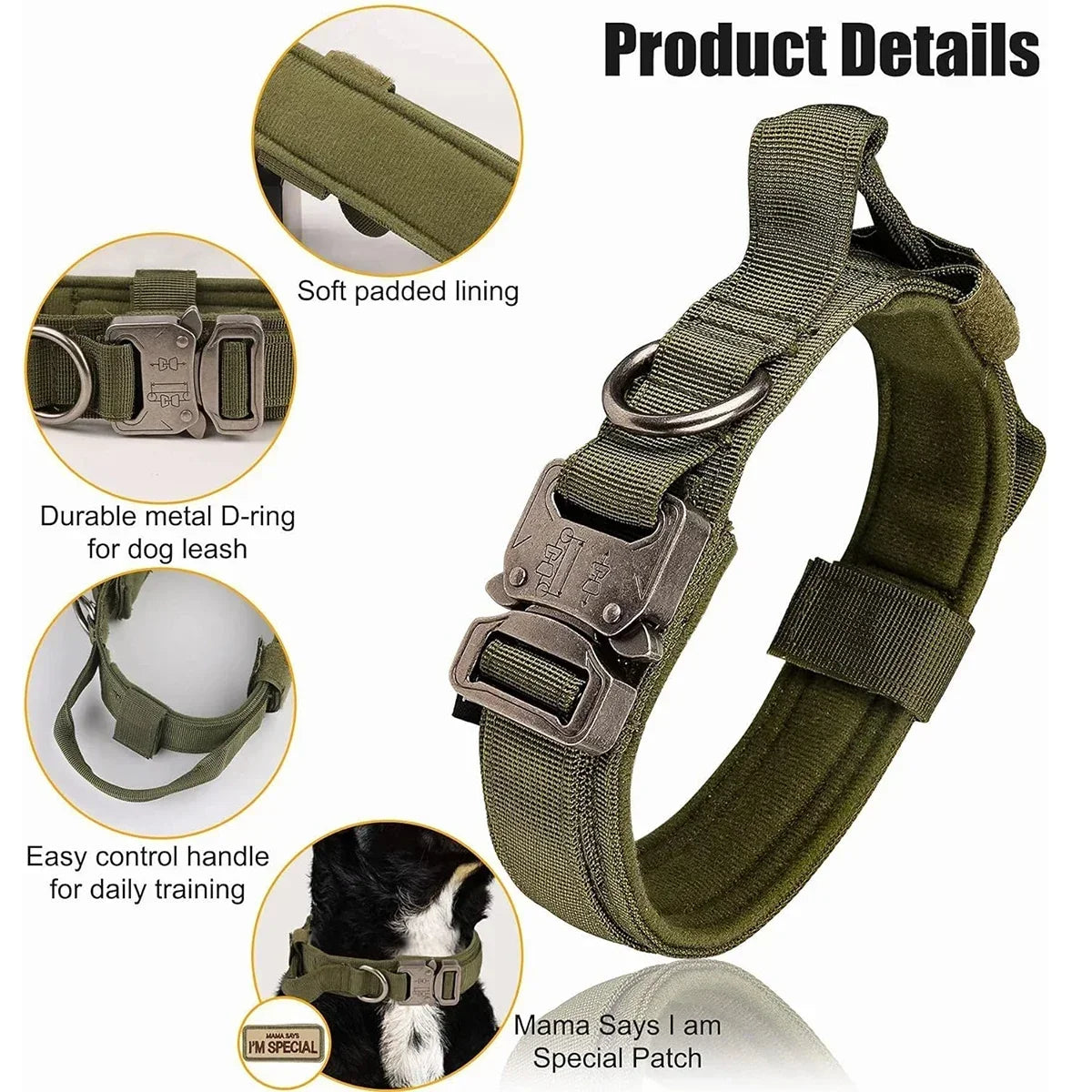 Tactical Dog Harness Collar Leash