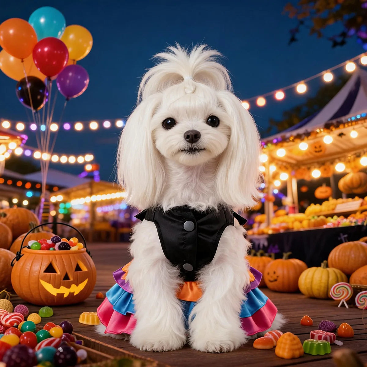 Halloween Skeleton Tutu Dress for your pup.