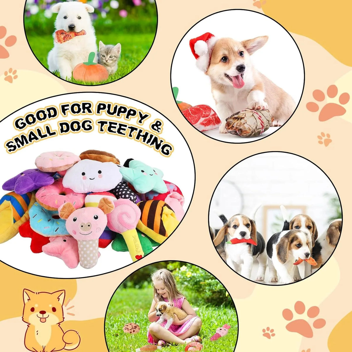 100 Pcs Squeaky Toys Bulk for your pup