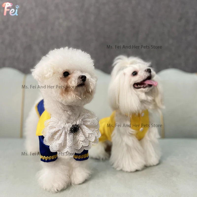Halloween Beauty and Beast Themed Dog Couple Costume |