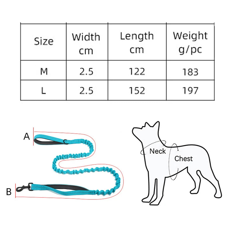 High Elasticity Double Handle Leash