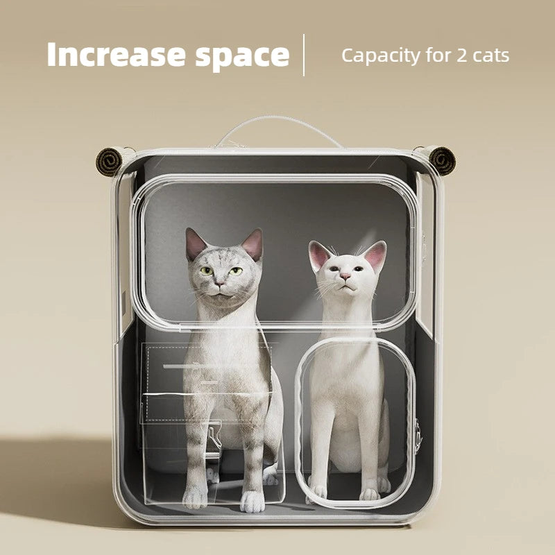 Rolling Cat Carrier with Wheels