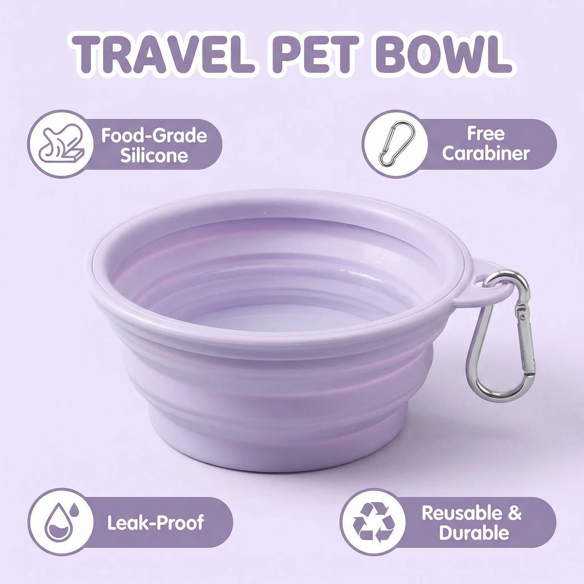 Portable Water/Food Bowl with Lid