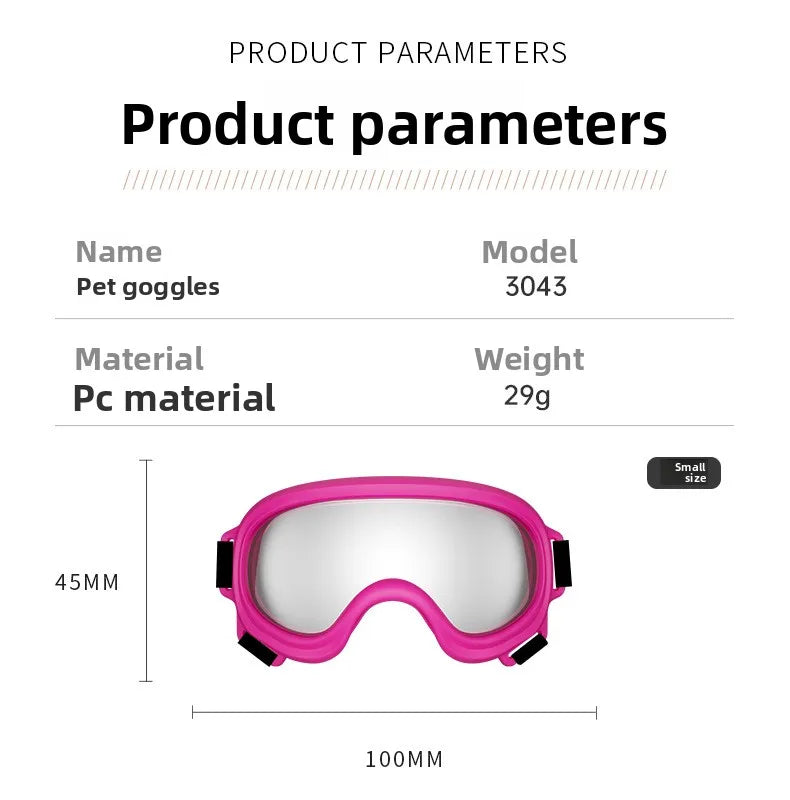 Wind‑Dust Resistant Goggles for your stylish pup.