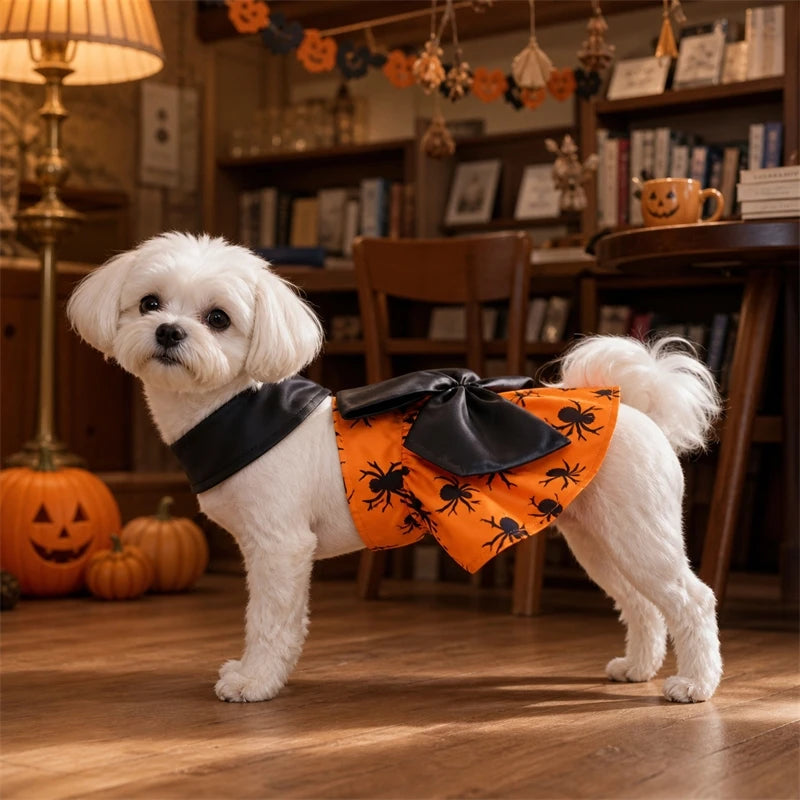 Halloween Spider Print Dress for your pup.