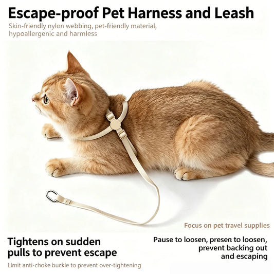 Escape Proof Cat Harness & Leash Set