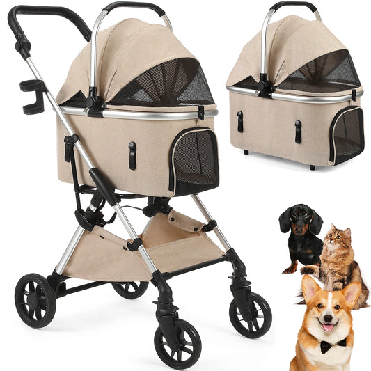 4 Wheeled Pet Stroller