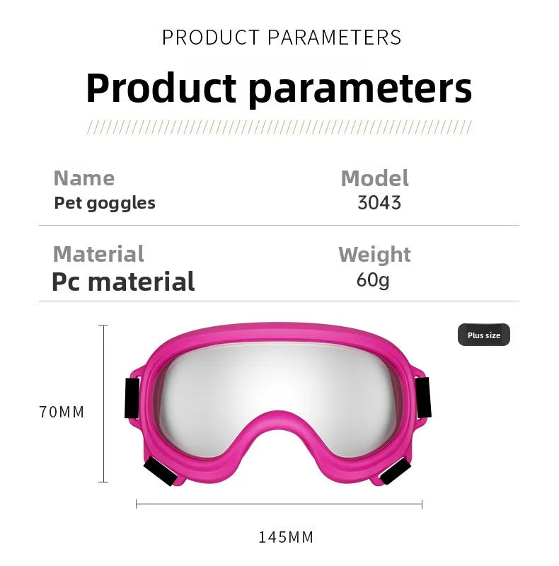 Wind‑Dust Resistant Goggles for your stylish pup.
