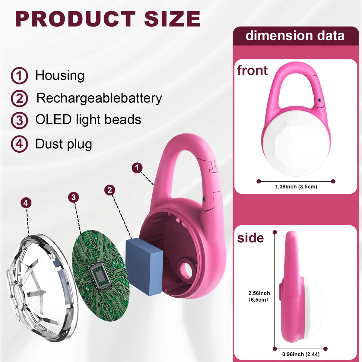 Clip on & Rechargeable & Waterproof LED Safety Light