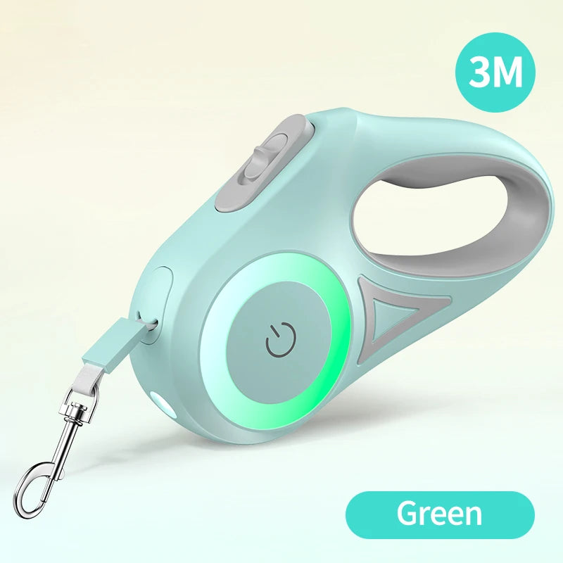 LED Retractable Leash for walking at night with your pup.
