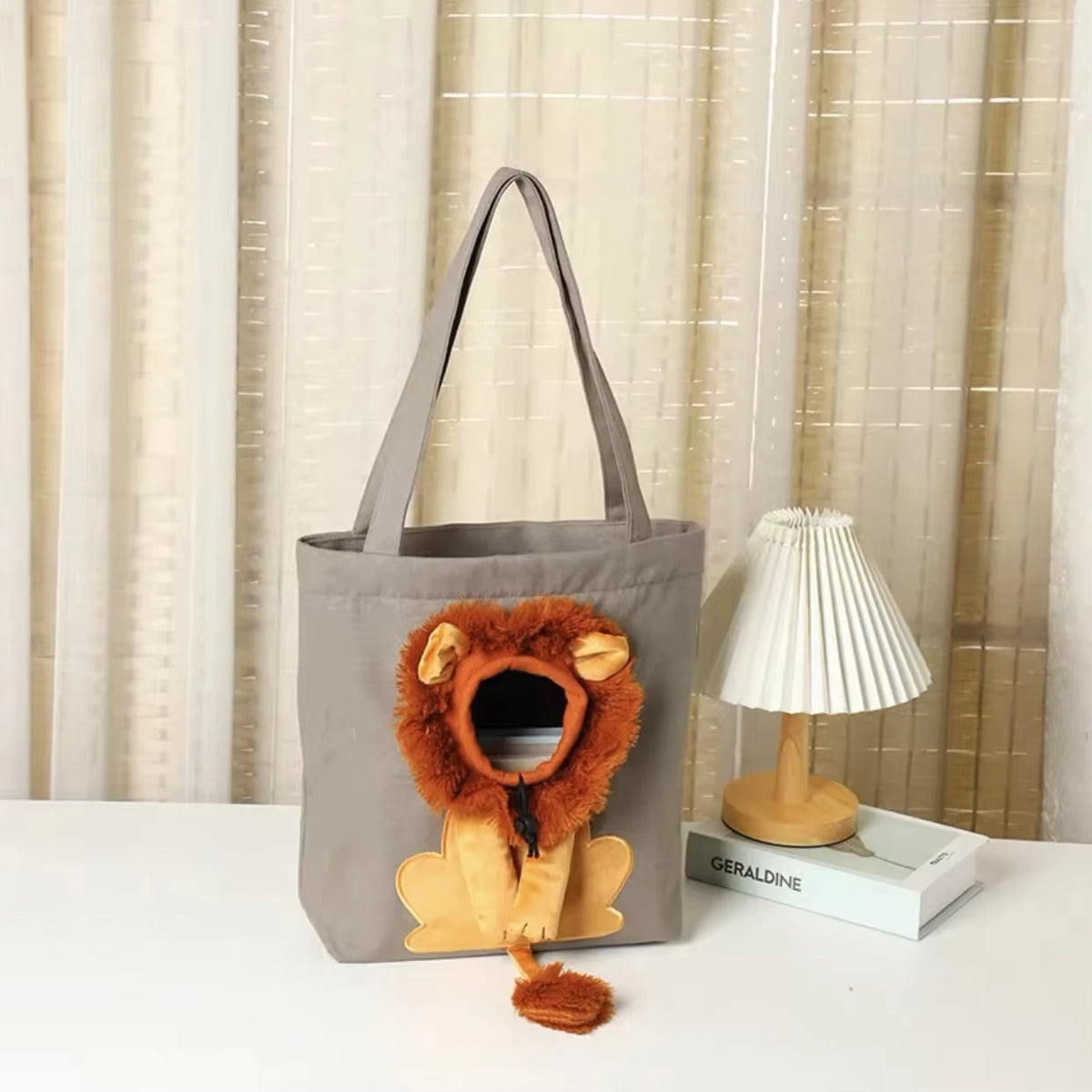 Lion Design Portable Small Pet Carrier