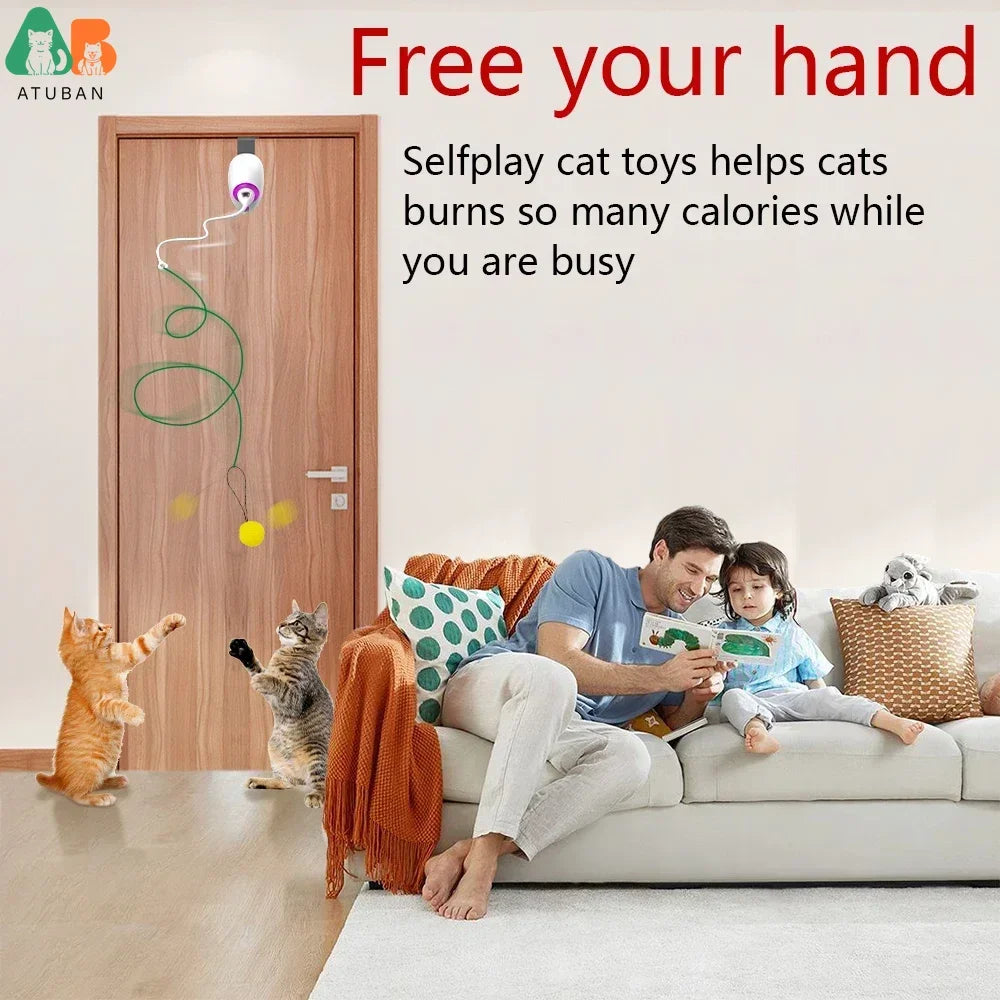 Automatic Electric Cat Toy Rope Teaser