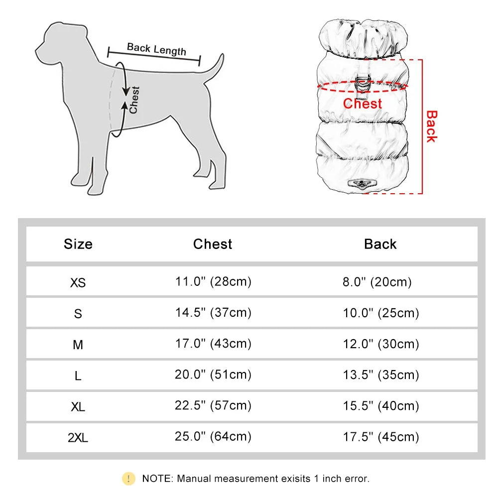 Padded Jacket to keep your pup or cat warm.