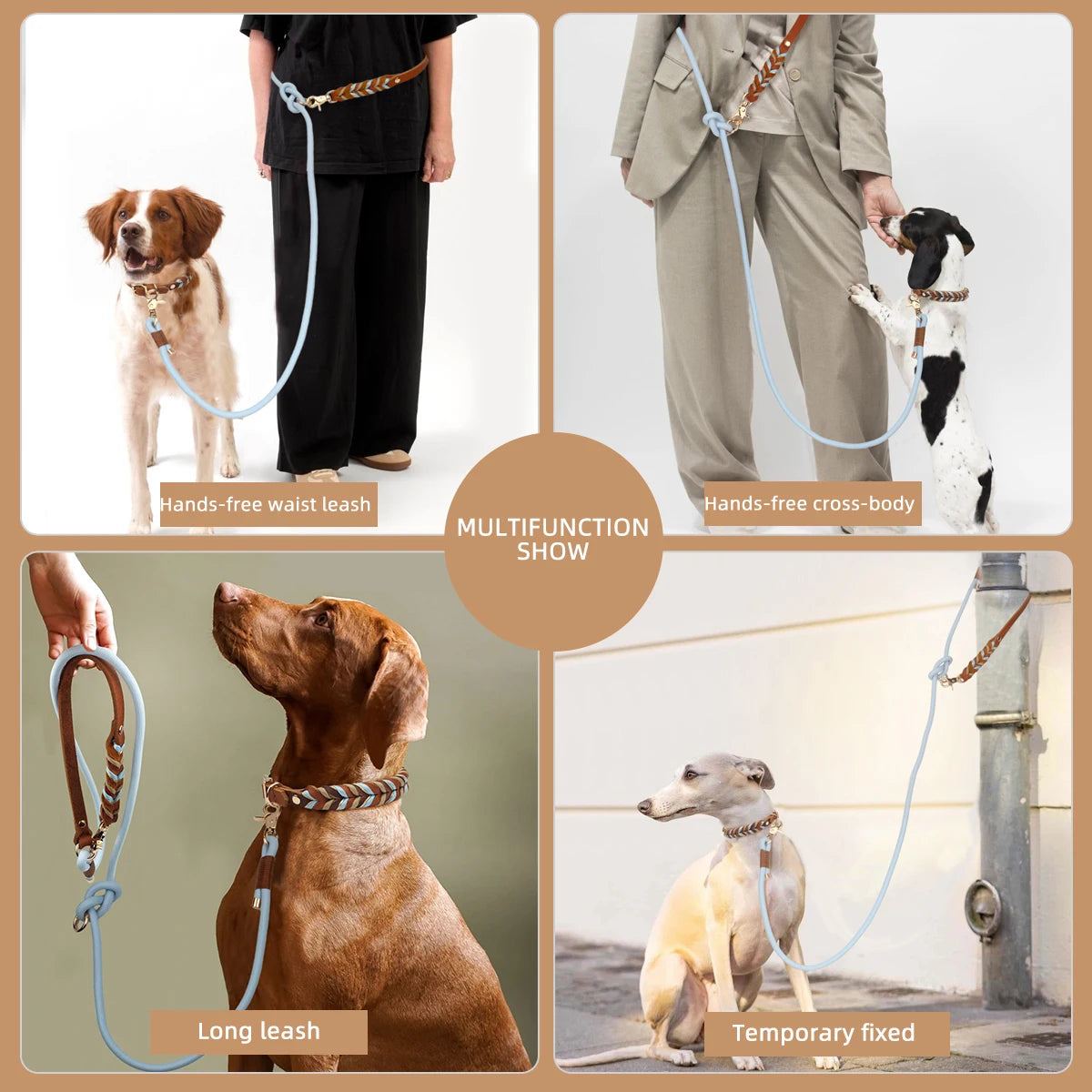 Cross body Leather Leash