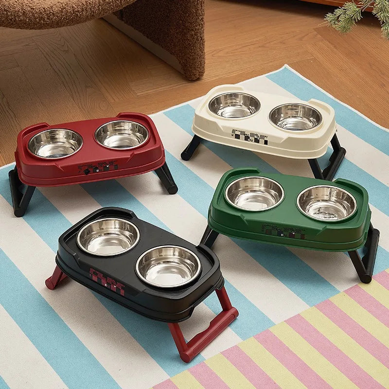 Vintage Adjustable Elevated Double Bowl
