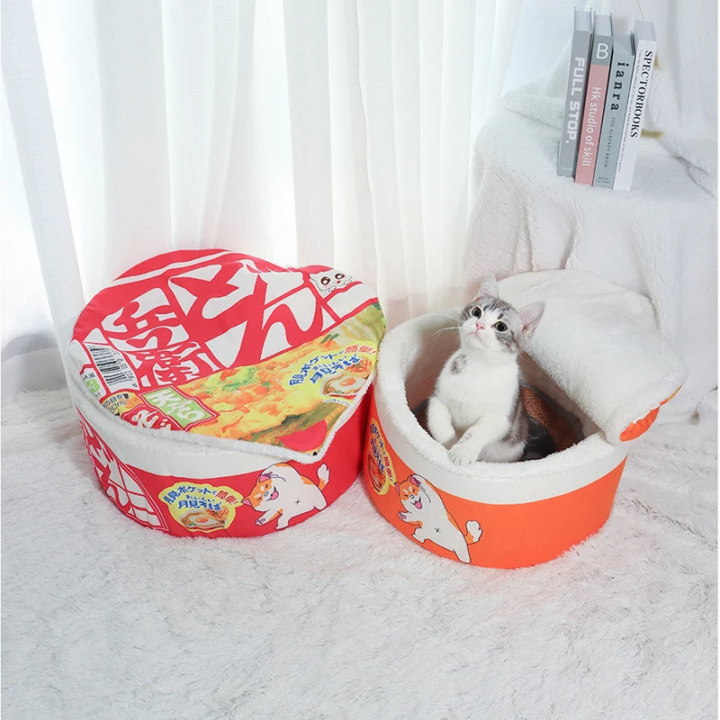 Noodle-Shaped Fleece-Lined Bed