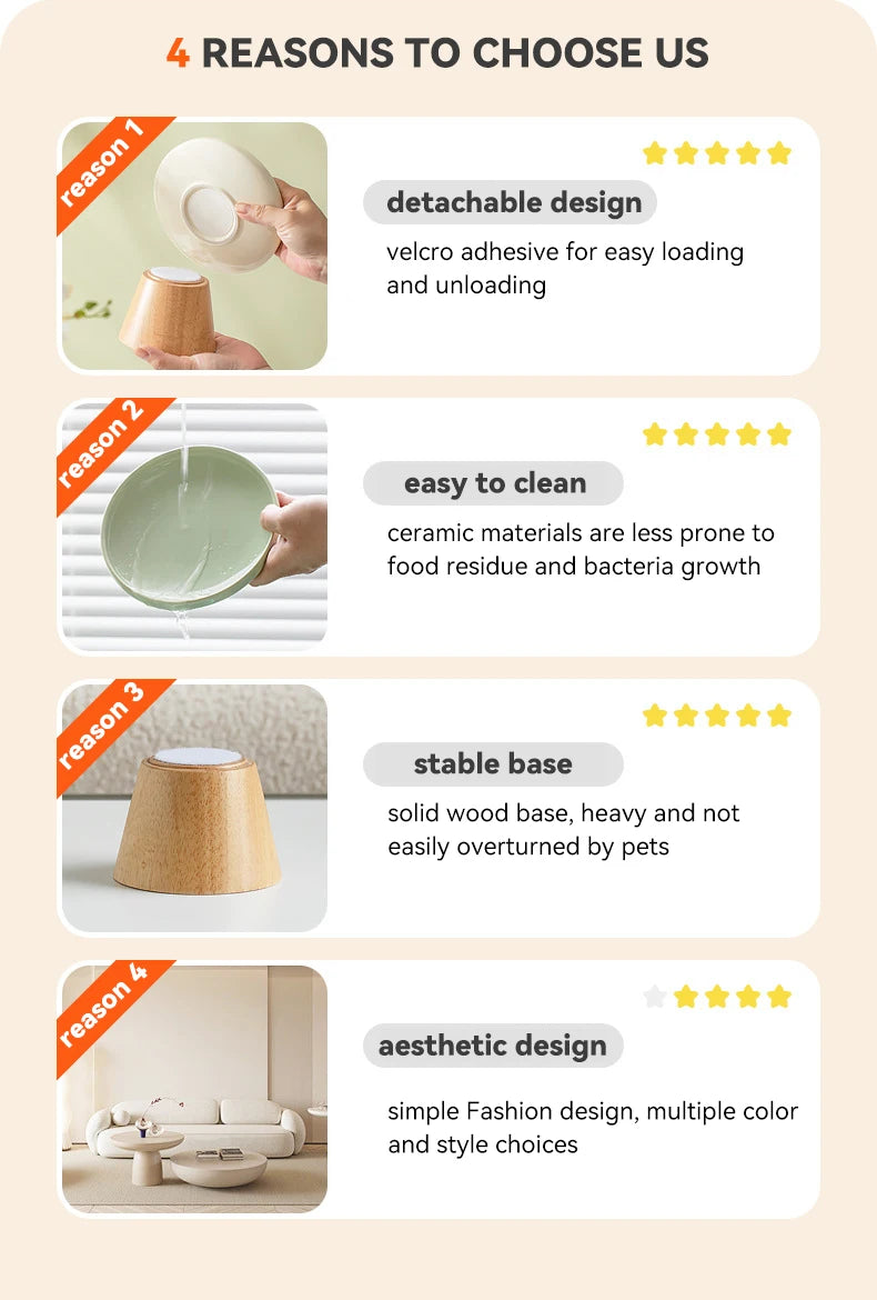 Elevated Ceramic Food / Water Bowl