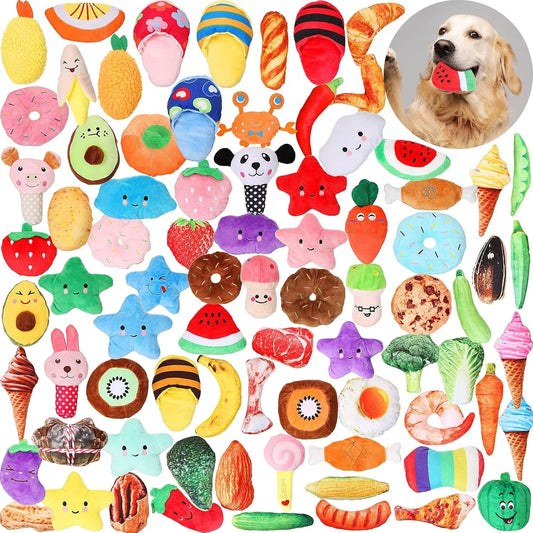 100 Pcs Squeaky Toys Bulk for your pup